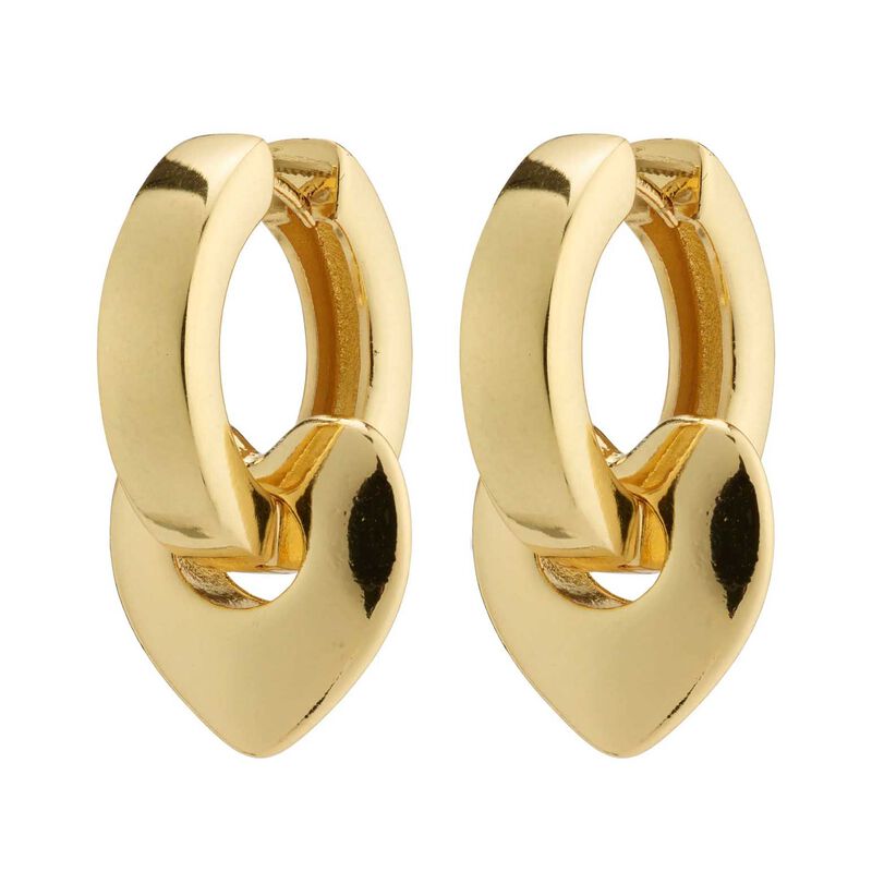 Pilgrim Iokaste Recycled Chunky Hoops - Gold Plated image number 0